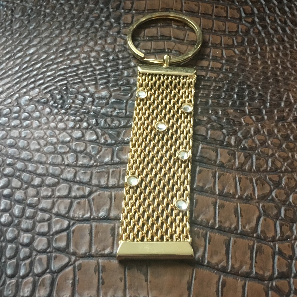 Gold crystal keychain